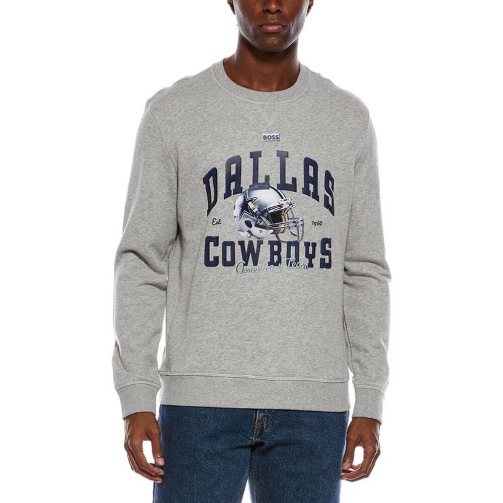 Boss Hugo Boss Mens Dallas Cowboys Crewneck Sweatshirt, Silver